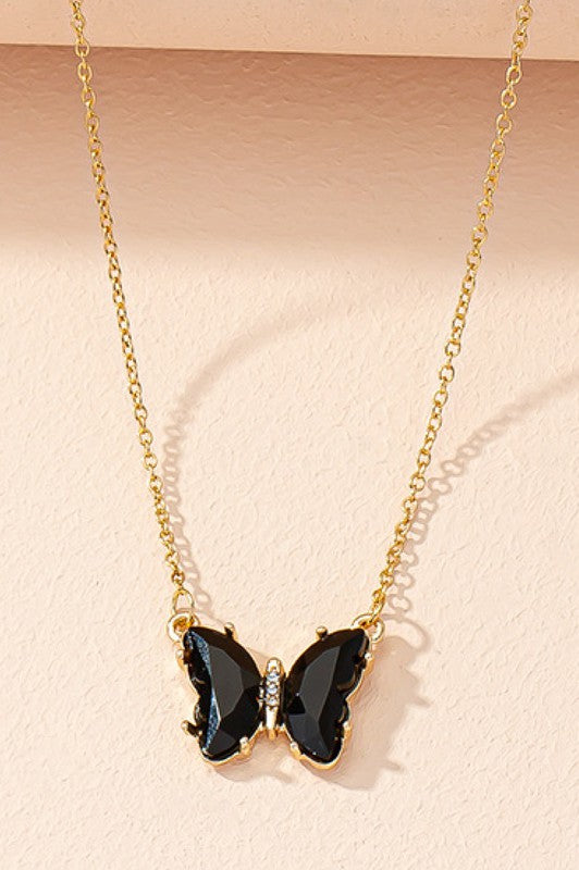 Mariposa Black Butterfly Pendant Necklace at Rs 50/piece | Pendant Necklace  in New Delhi | ID: 23731004055